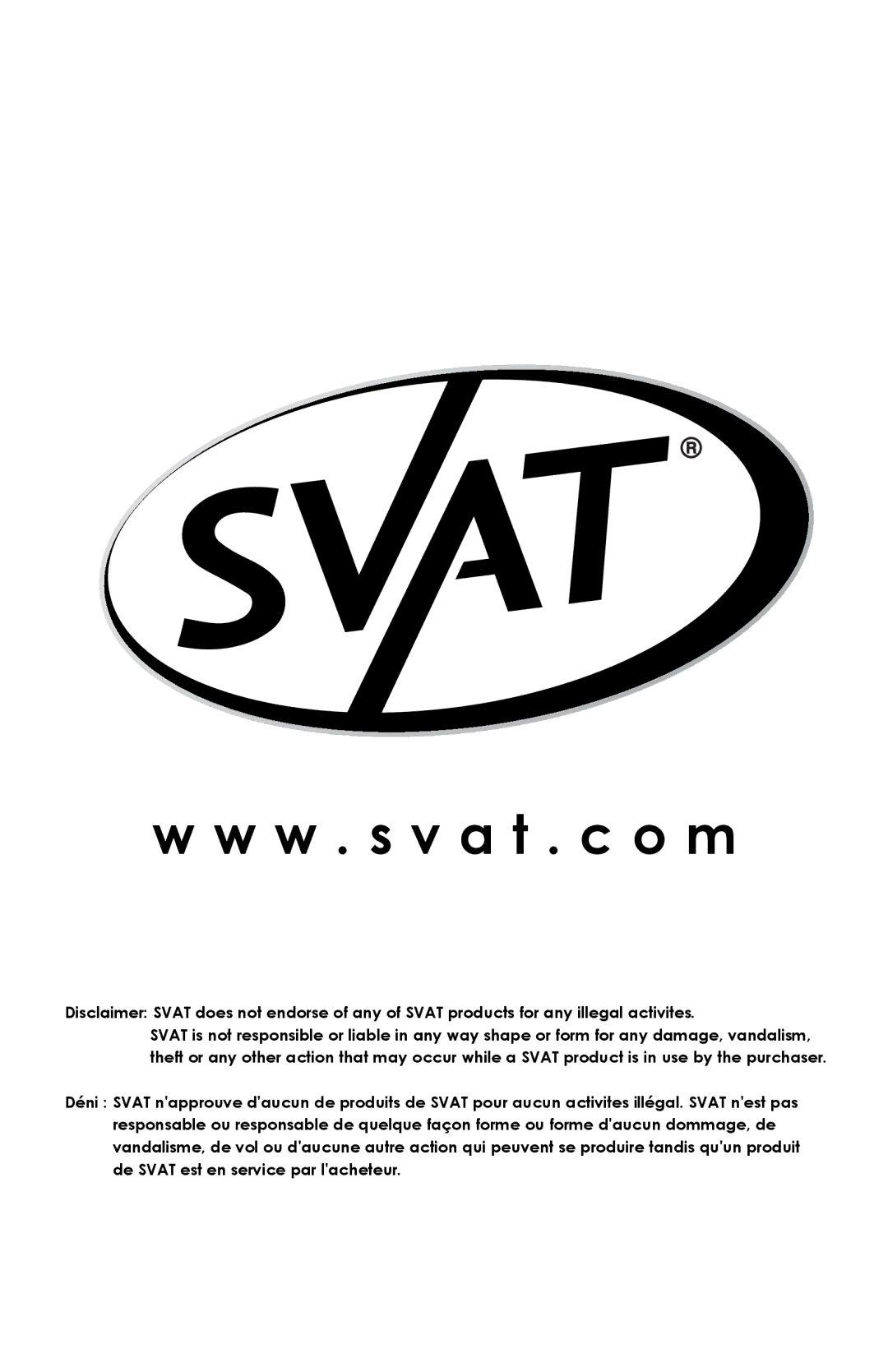 SVAT Electronics Q1204 instruction manual W . s v a t . c o m 