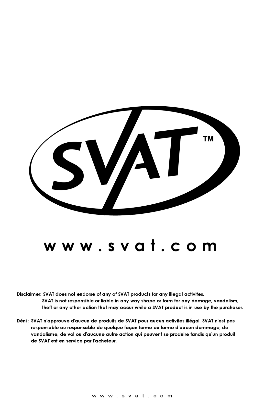 SVAT Electronics Q1404 instruction manual W . s v a t . c o m 