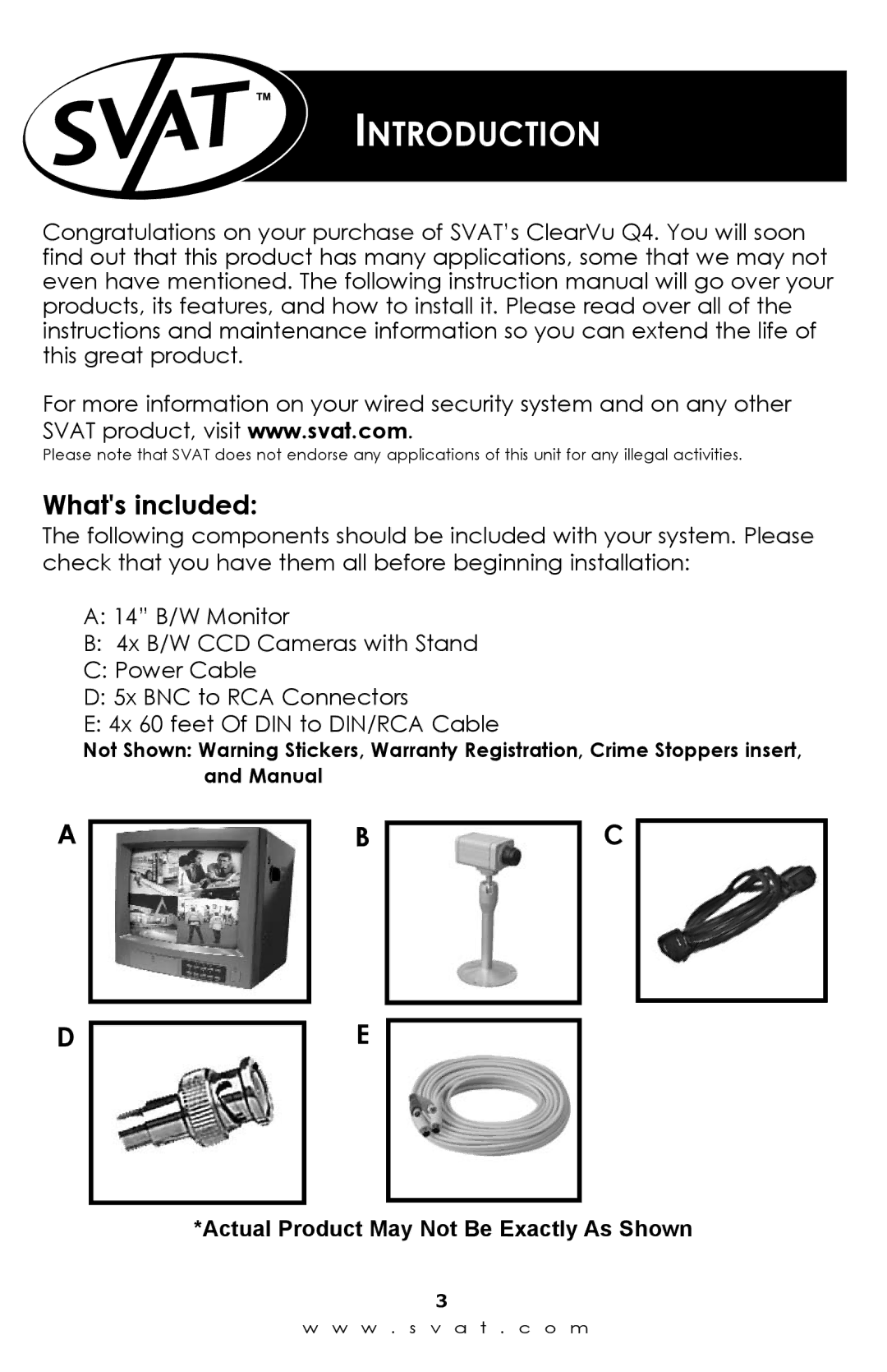 SVAT Electronics Q1404 instruction manual Introduction 