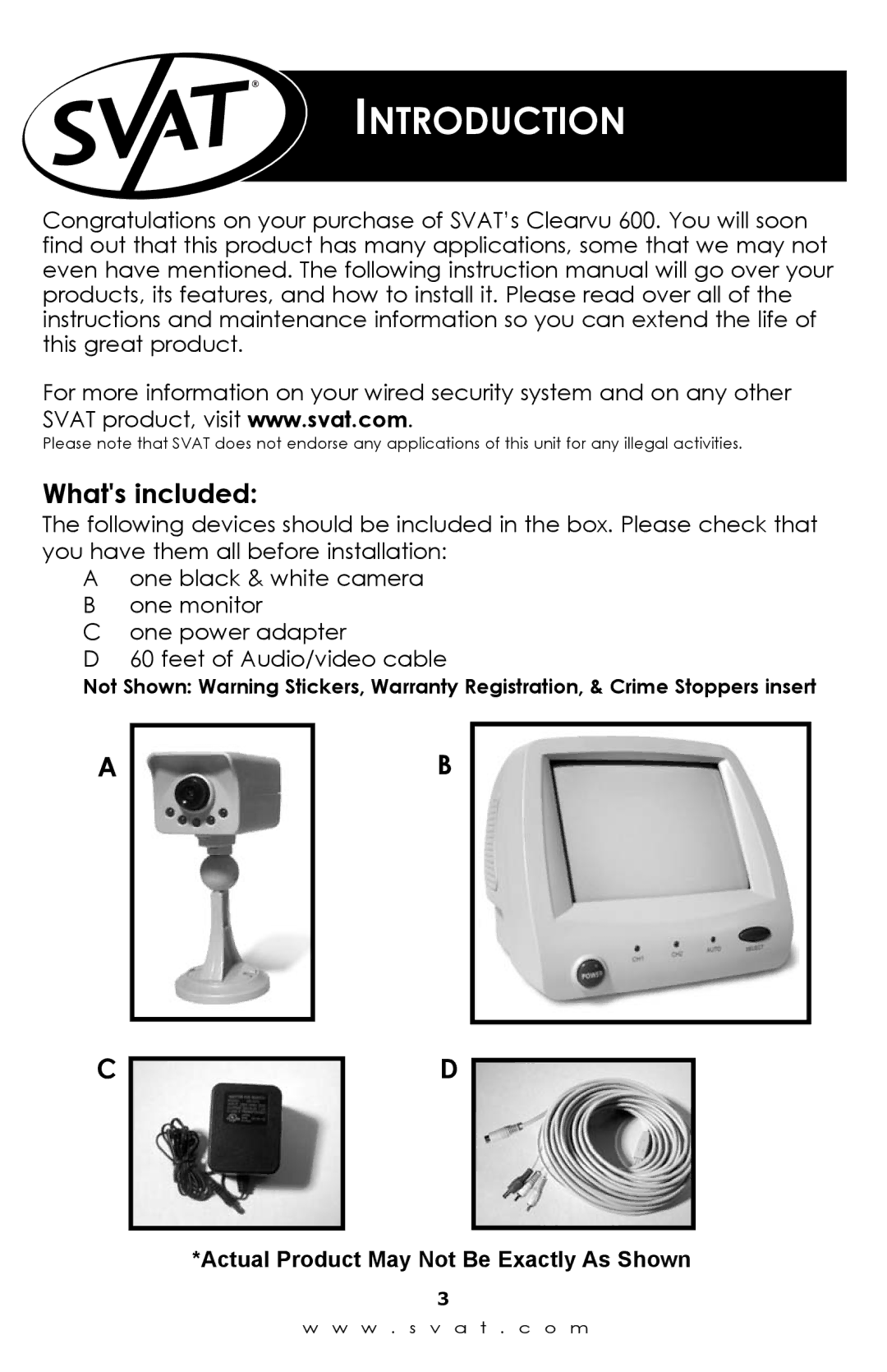 SVAT Electronics qxd600 instruction manual Introduction, Whats included 