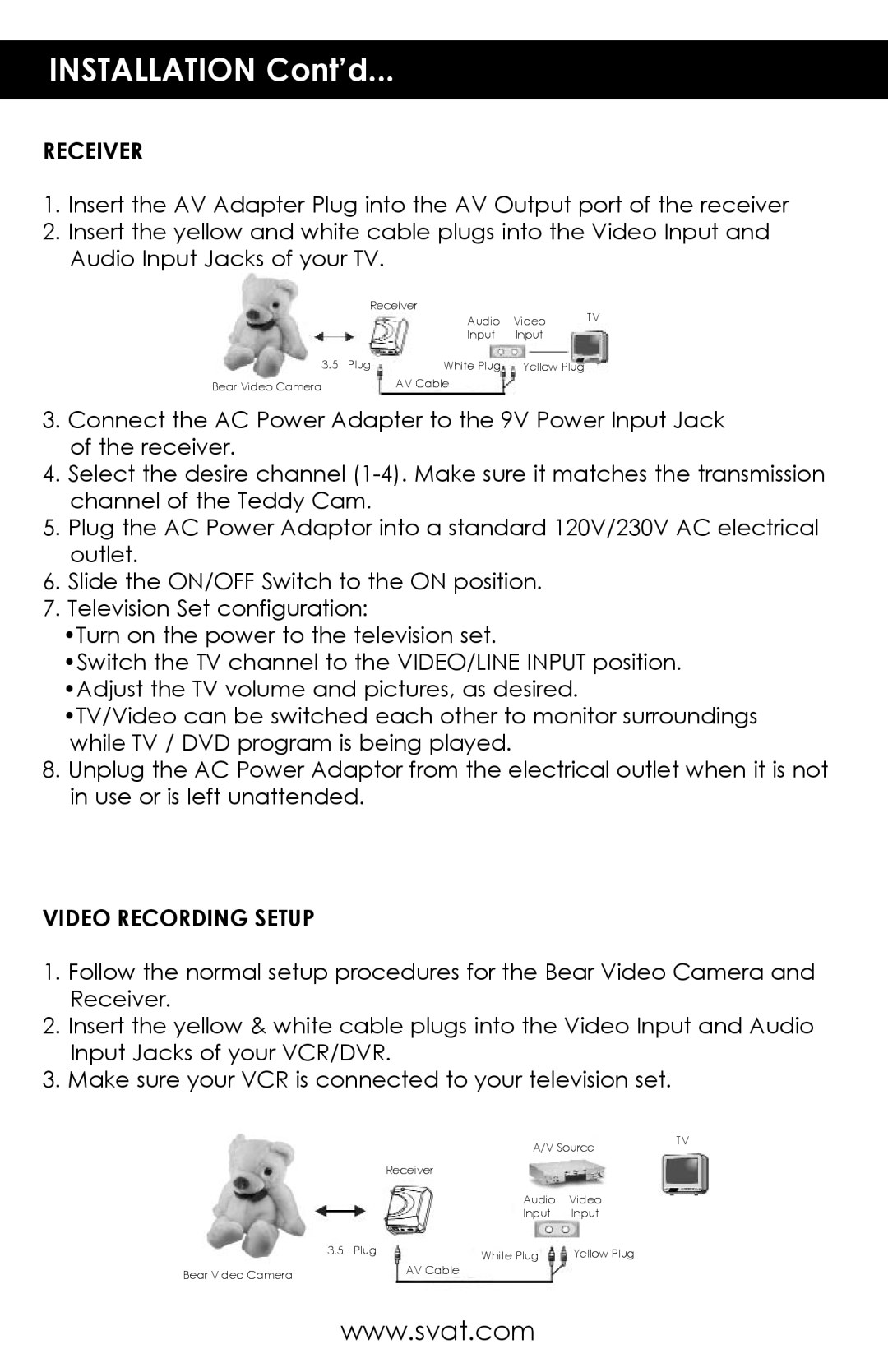 SVAT Electronics UC1301 instruction manual Installation Cont’d 