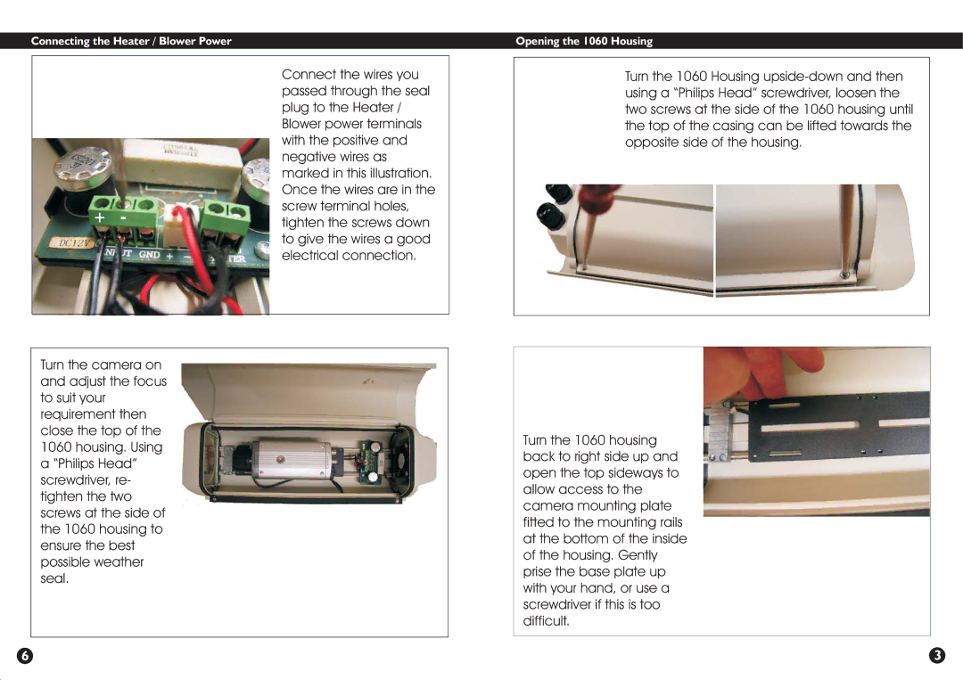 Swann 1060 warranty Connecting the Heater / Blower Power 