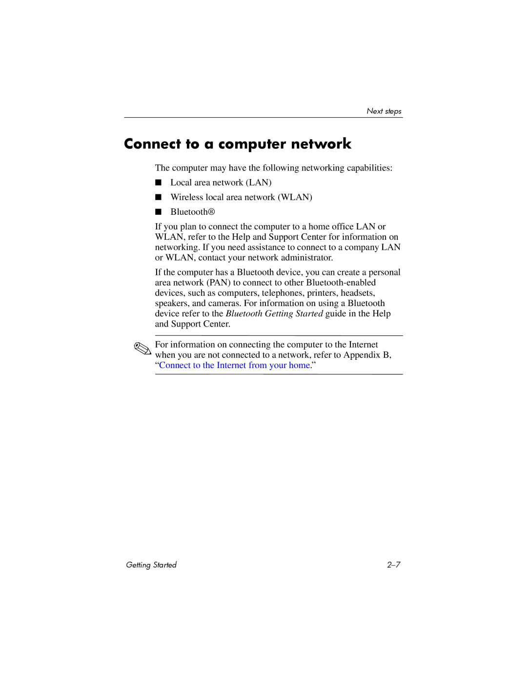 Swann 410769-001 manual Connect to a computer network 