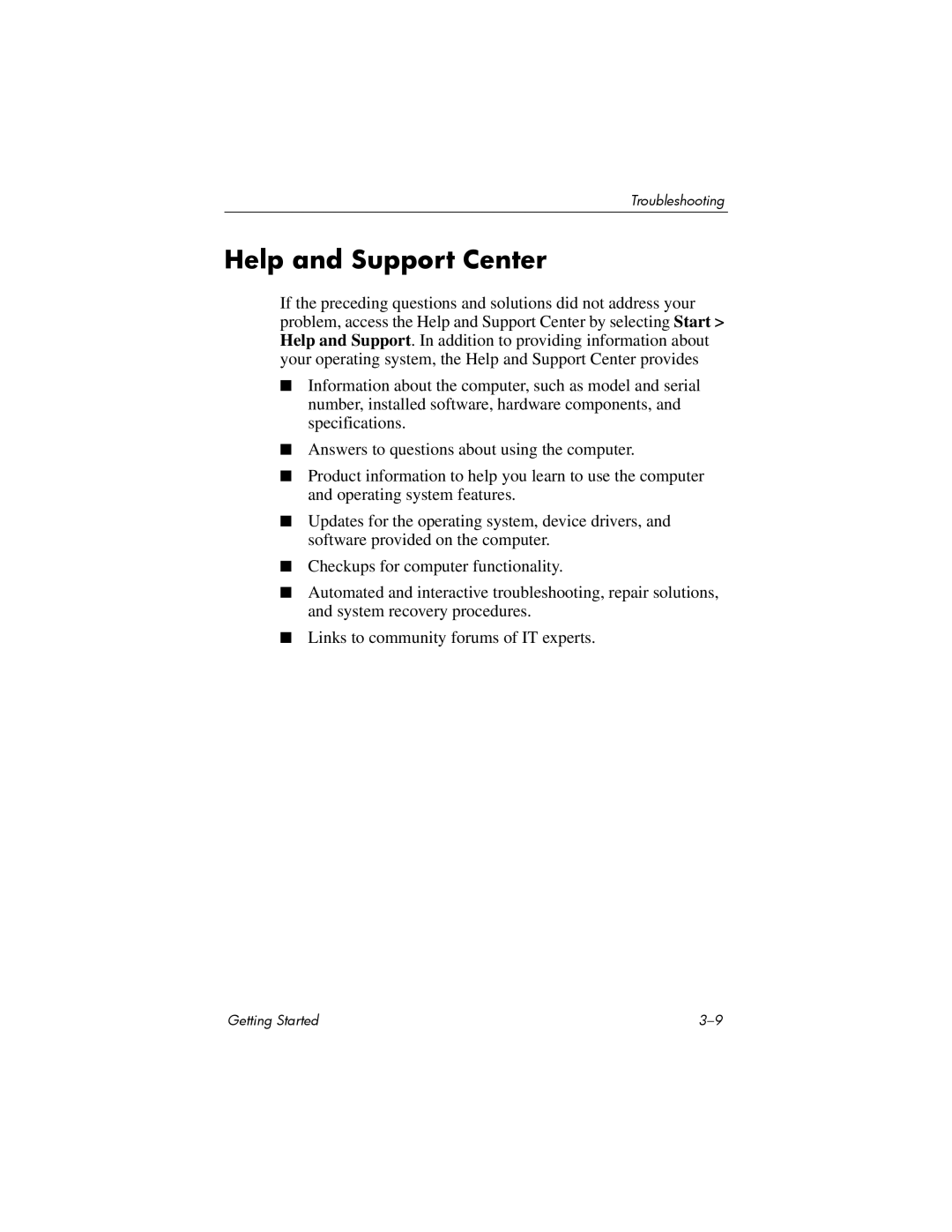 Swann 410769-001 manual Help and Support Center 