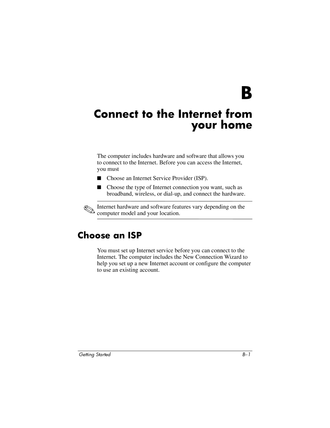 Swann 410769-001 manual Connect to the Internet from your home, Choose an ISP 