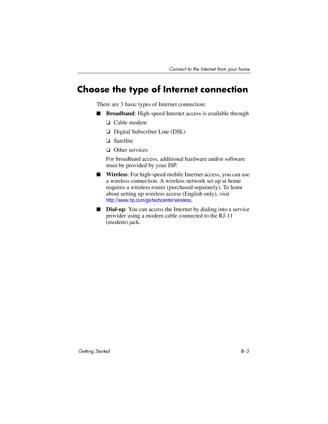 Swann 410769-001 manual Choose the type of Internet connection 