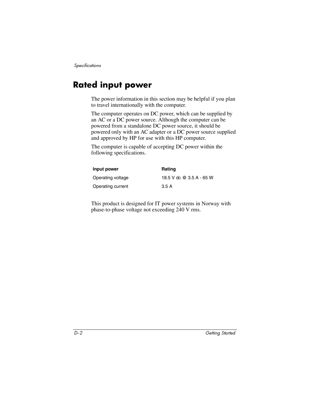 Swann 410769-001 manual Rated input power 