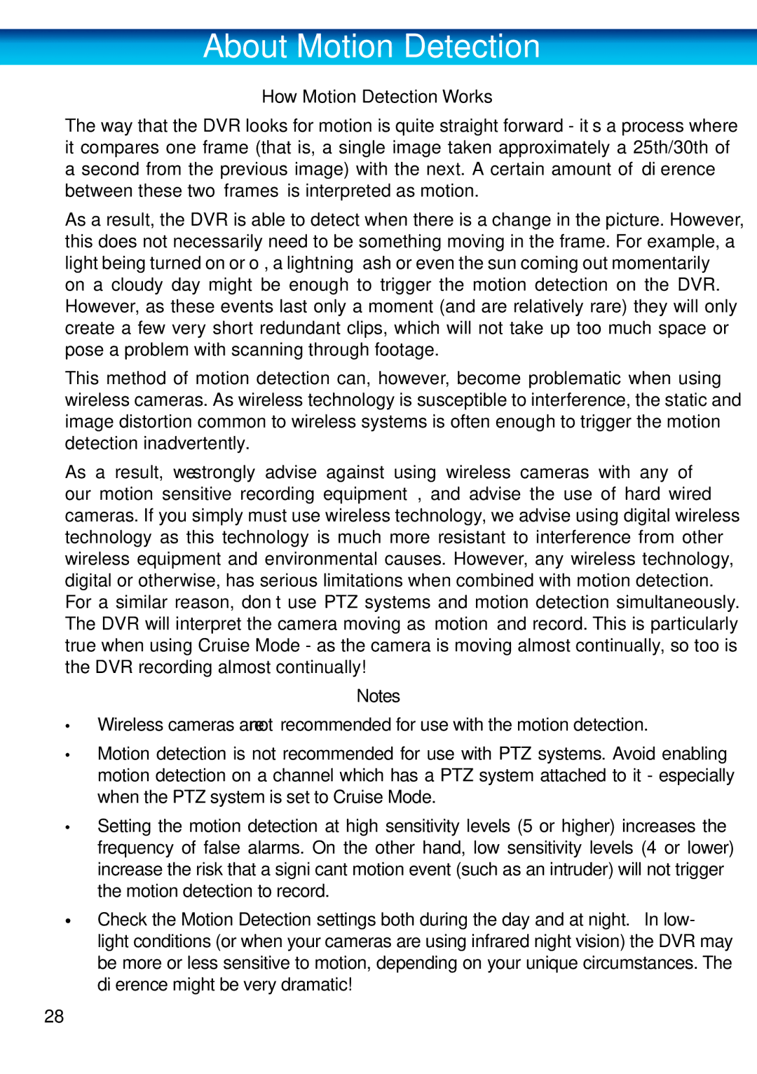 Swann H.264 manual About Motion Detection, How Motion Detection Works 