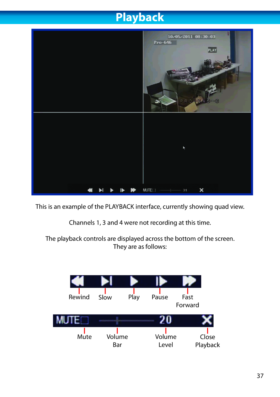 Swann H.264 manual Playback 