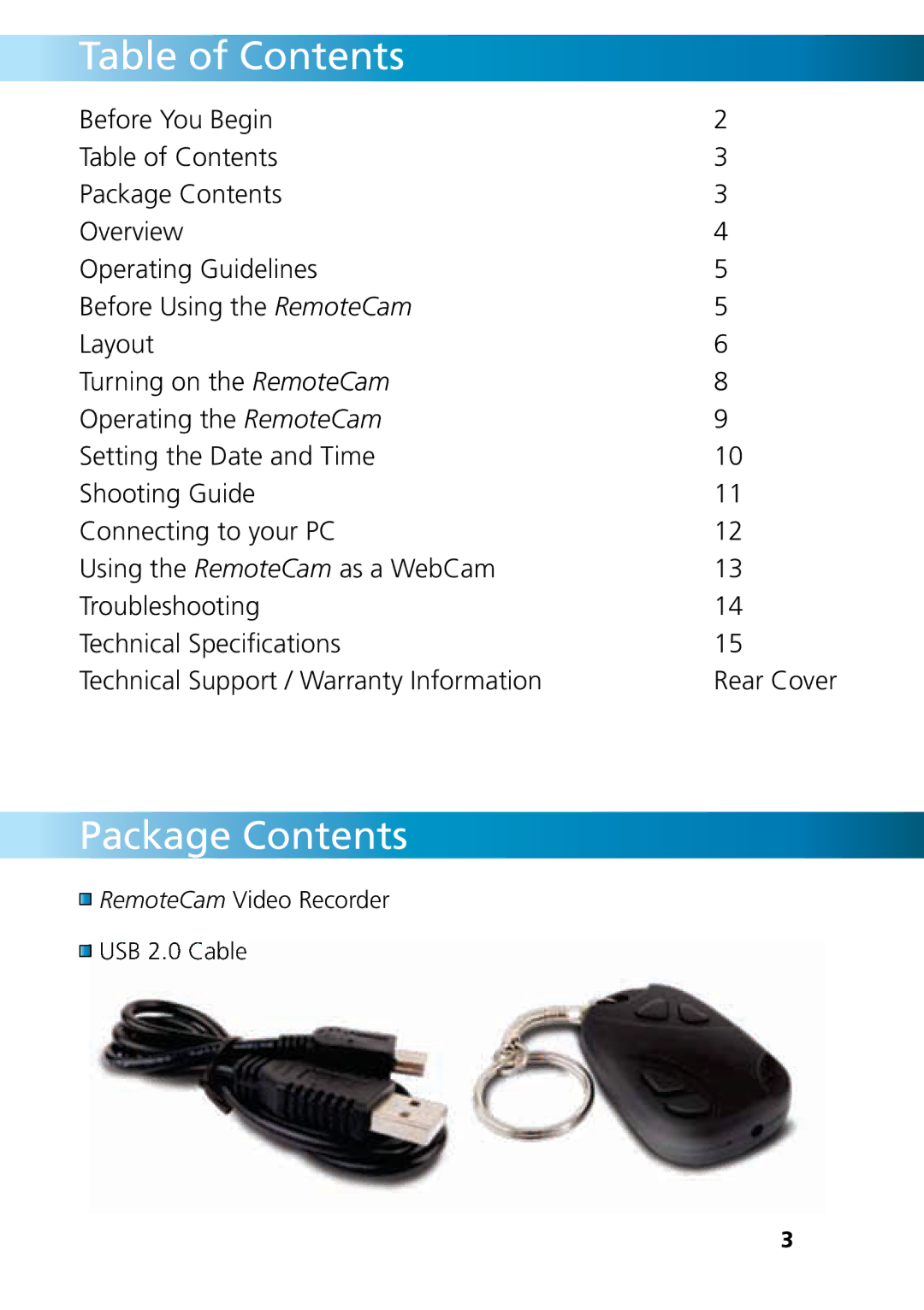 Swann SR361-RMC, RMC190210T, DVR-410 operating instructions Table of Contents, Package Contents 