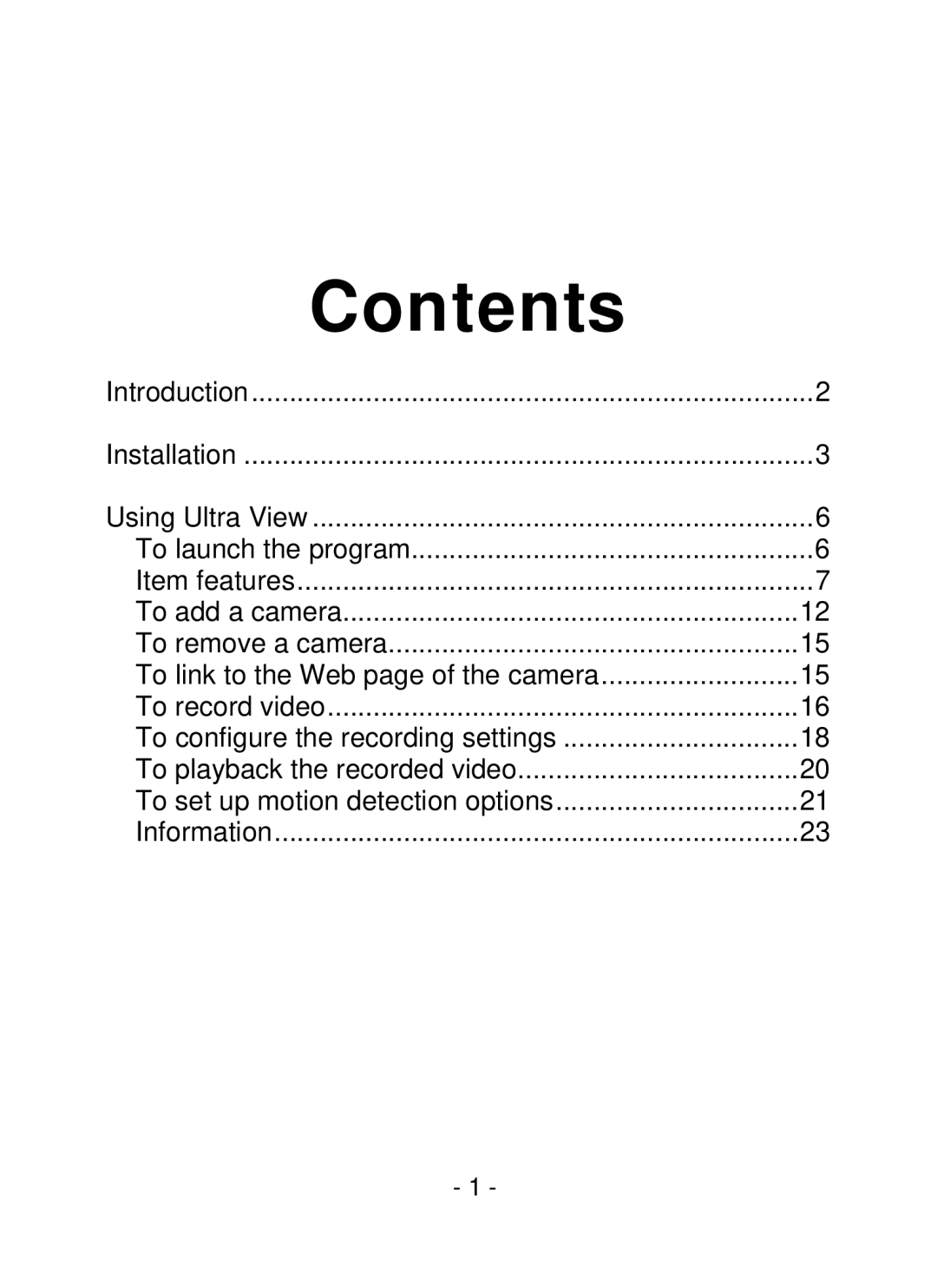 Swann SW211-WIP, SW111-WIP user manual Contents 