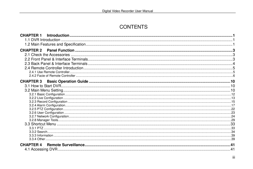 Swann P-6T4, SW242-6T4 manual Contents 