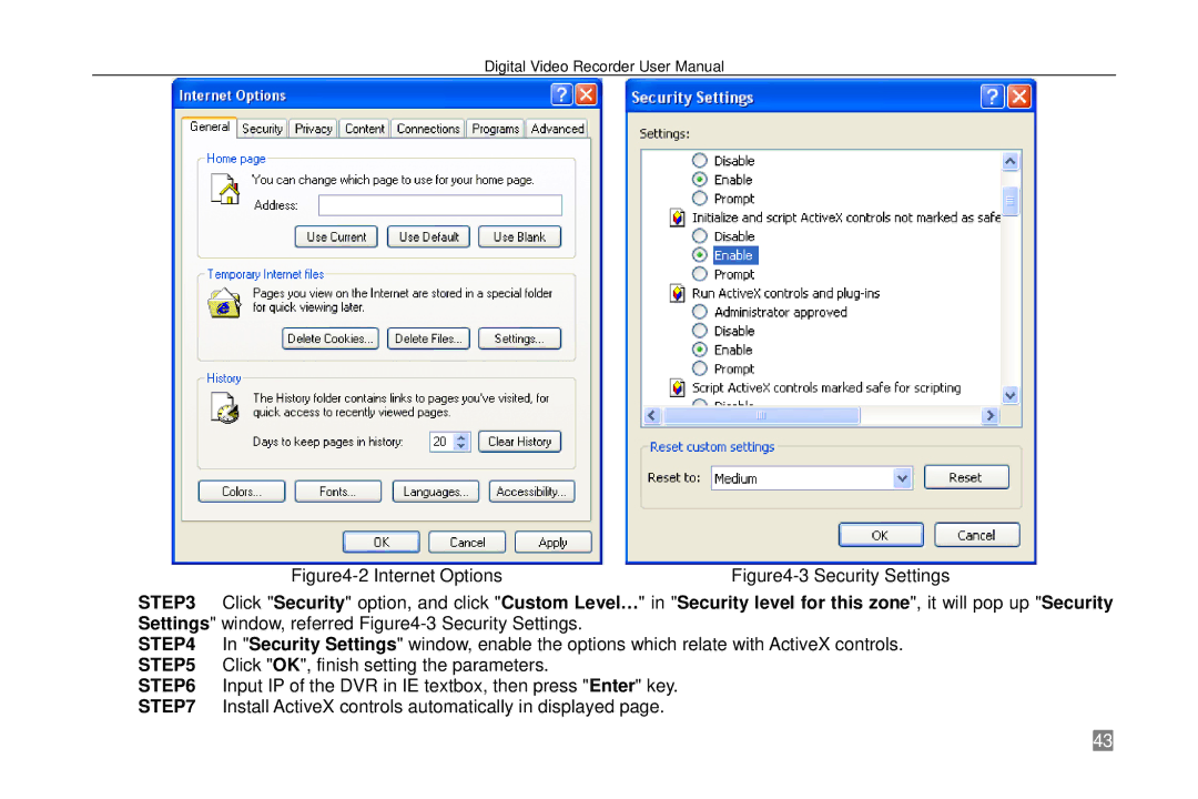 Swann P-6T4, SW242-6T4 manual Internet Options 