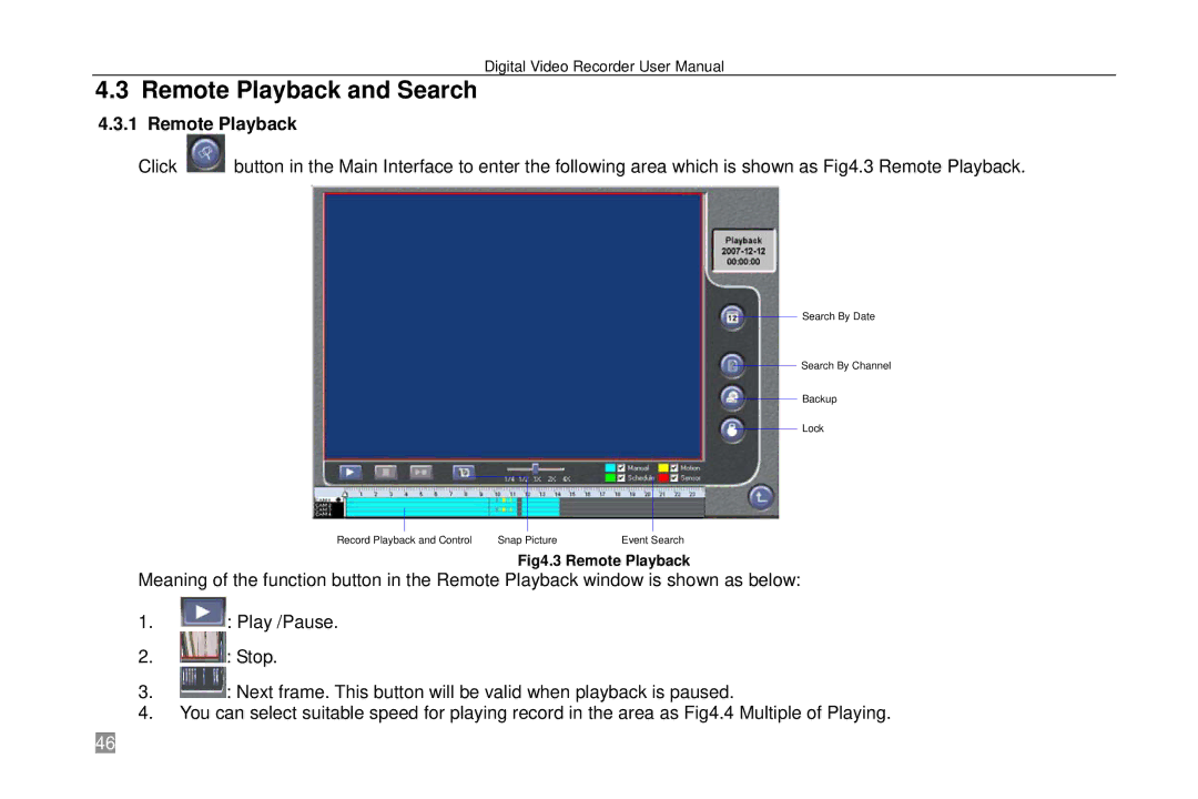 Swann SW242-6T4, P-6T4 manual Remote Playback and Search 