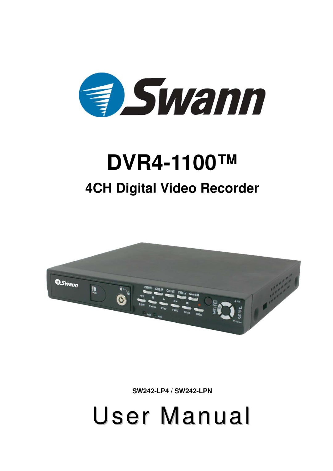 Swann DVR4-1100, SW242-LPN manual 