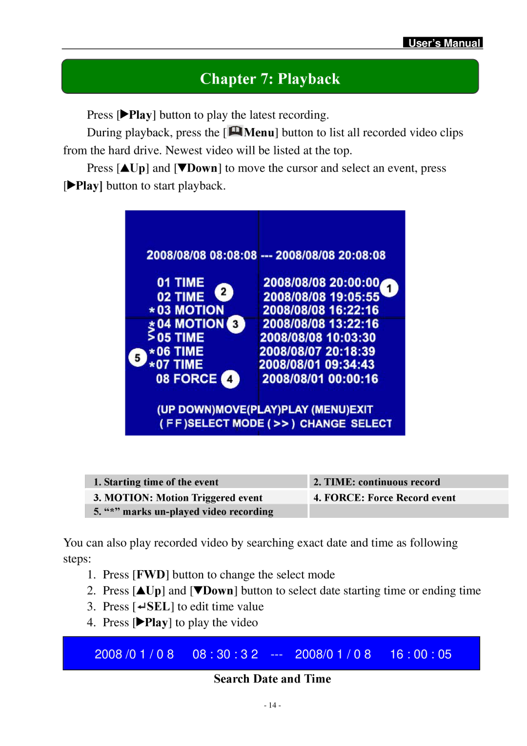 Swann DVR4-1100, SW242-LPN manual Playback 