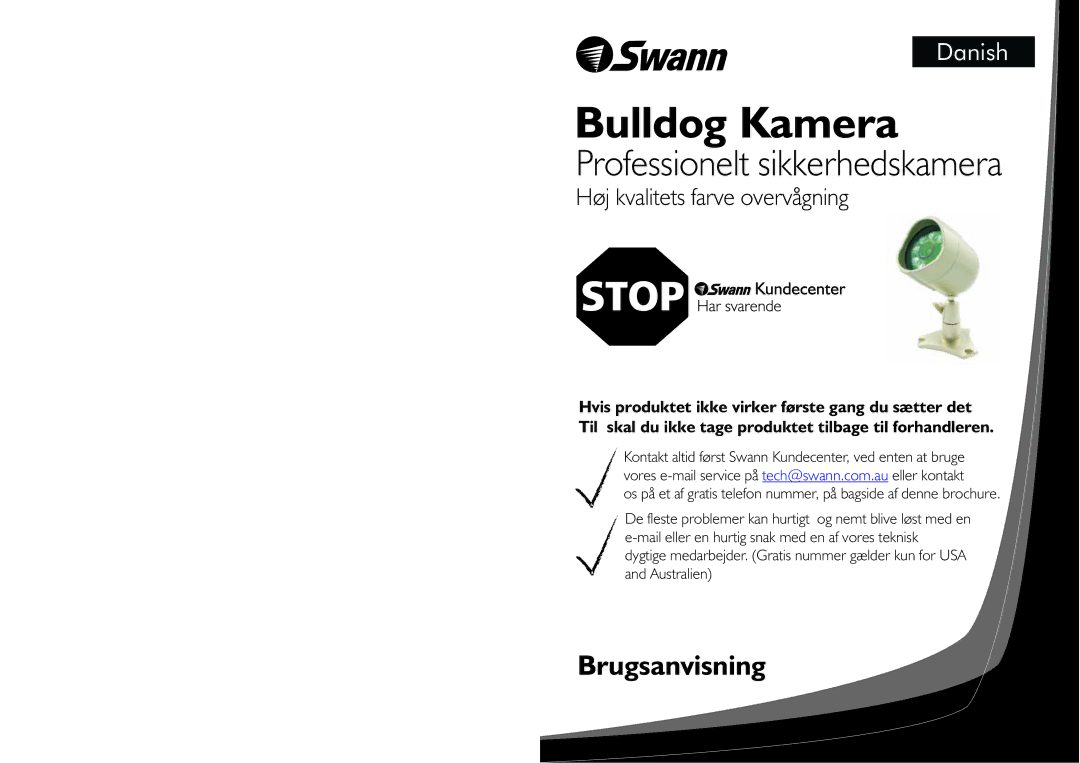 Swann SW244-X6C manual Bulldog Kamera 