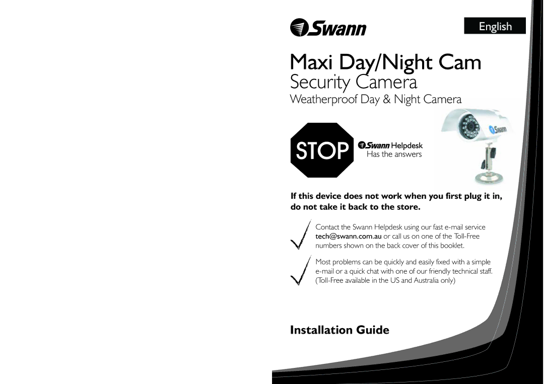 Swann SW245-SMD manual Maxi Day/Night Cam 