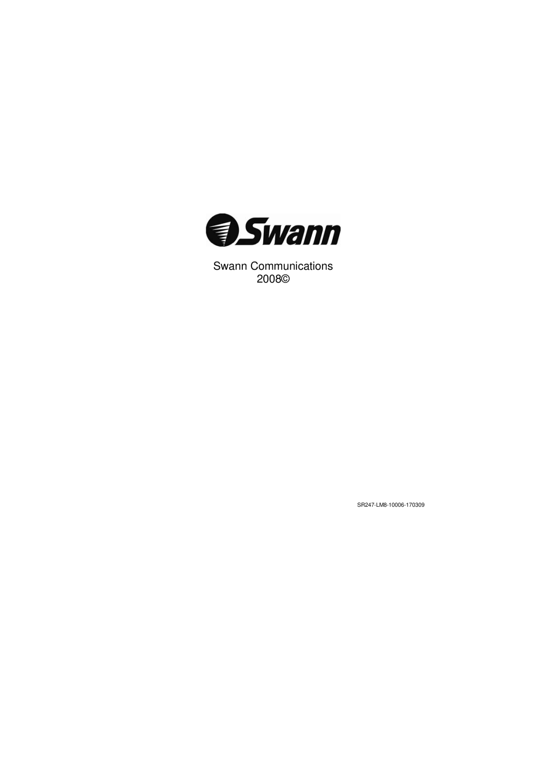 Swann SW248-LM8 instruction manual Swann Communications 2008 