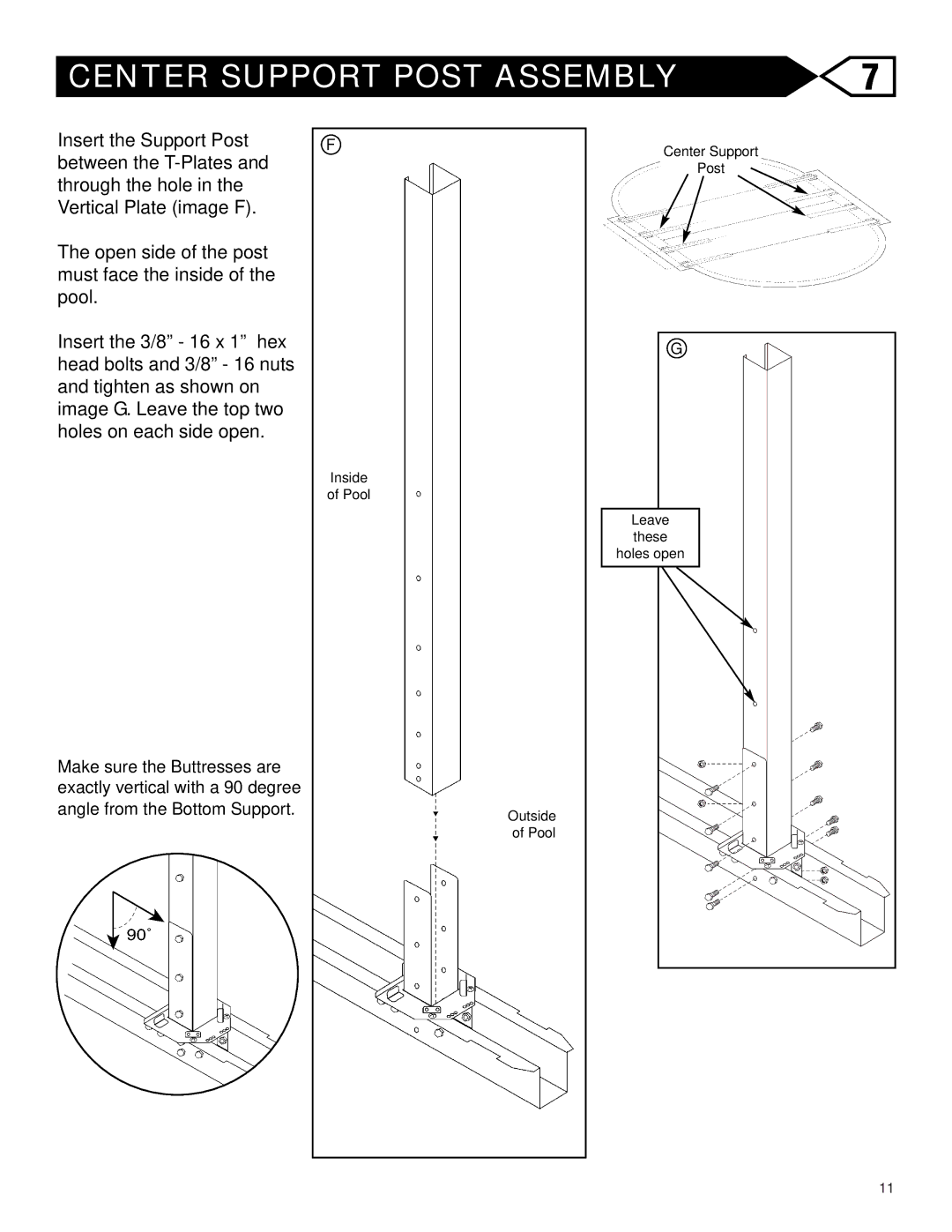 Swim'n Play 420745-15 warranty Center Support Post Assembly 