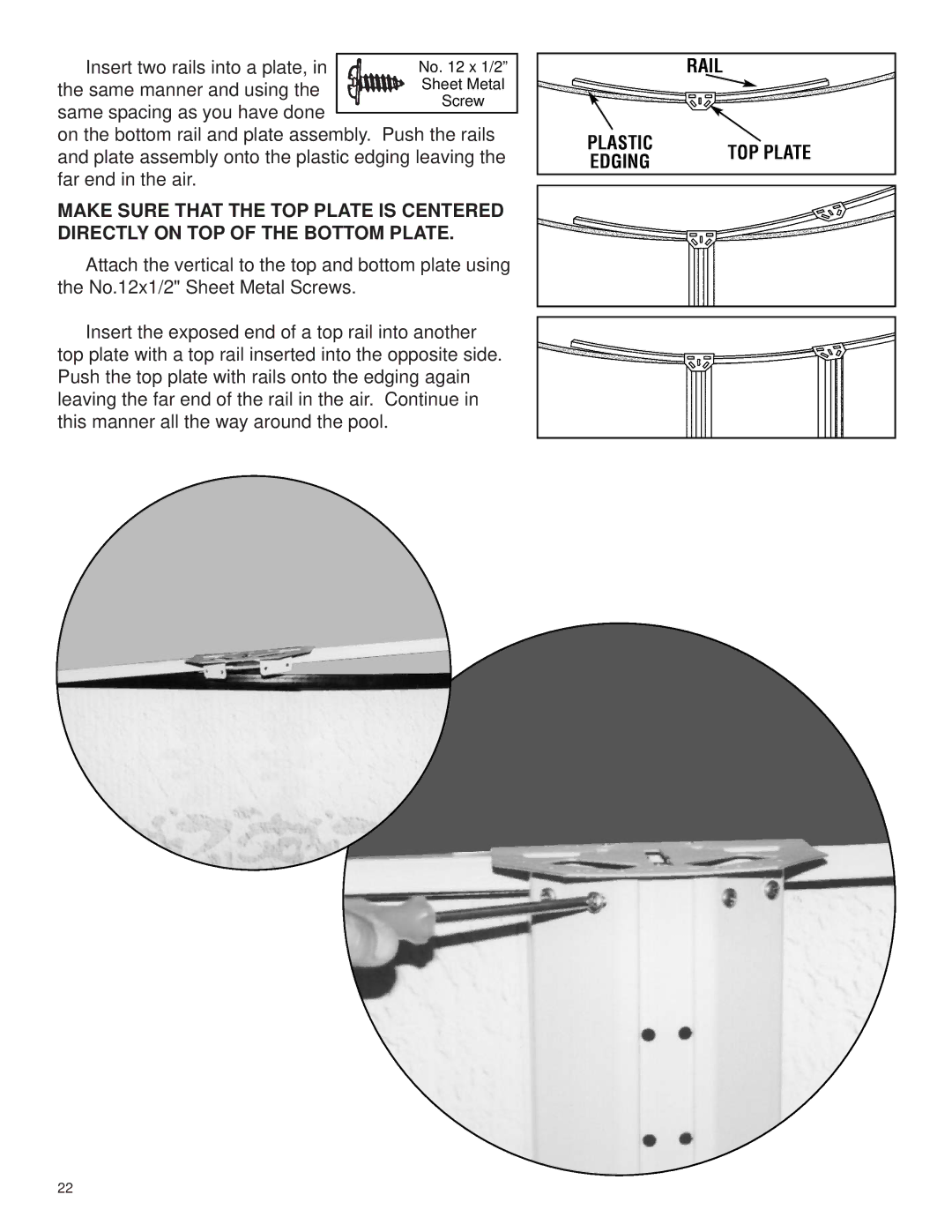 Swim'n Play 420745-15 warranty Rail 