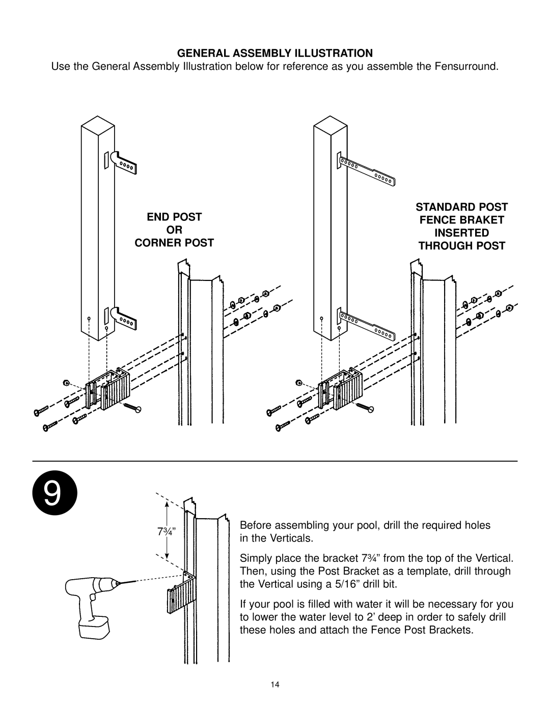 Swim'n Play end deck manual General Assembly Illustration 