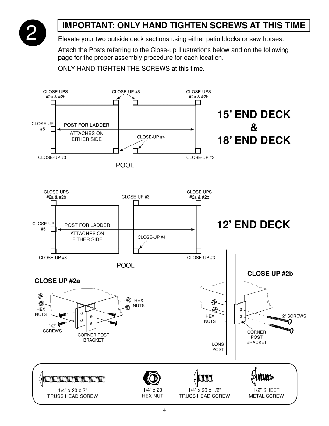 Swim'n Play end deck manual 15’ END Deck 18’ END Deck 