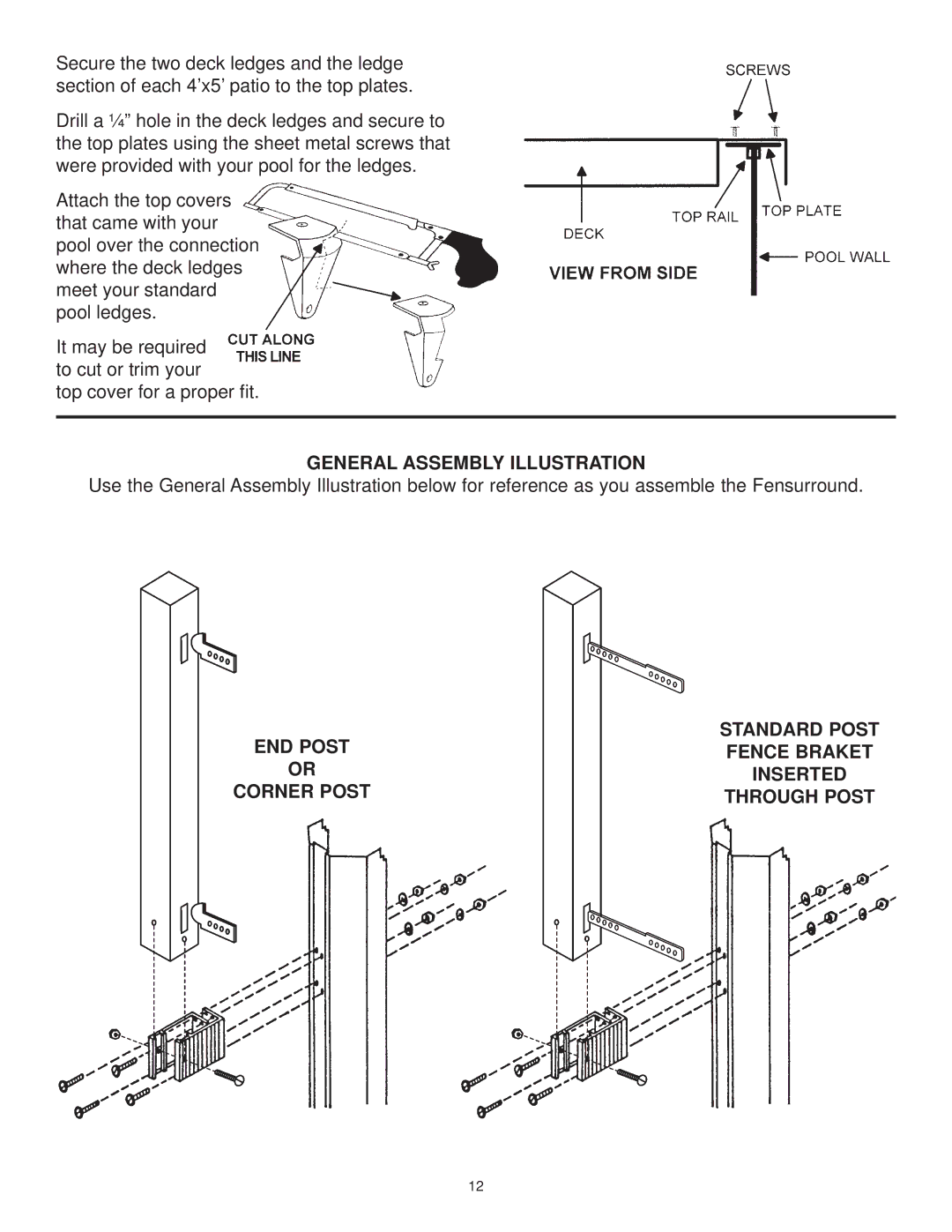 Swim'n Play side deck manual General Assembly Illustration 