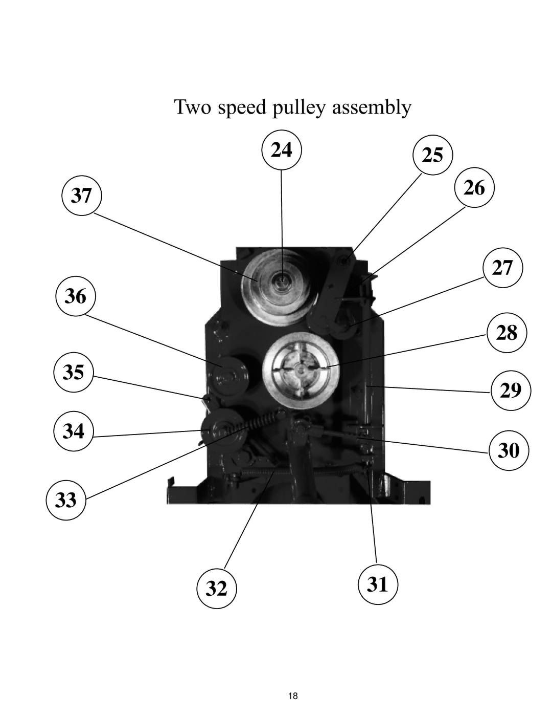 Swisher AZ Series, 97-056001 owner manual Twospeedpulleyassembly 