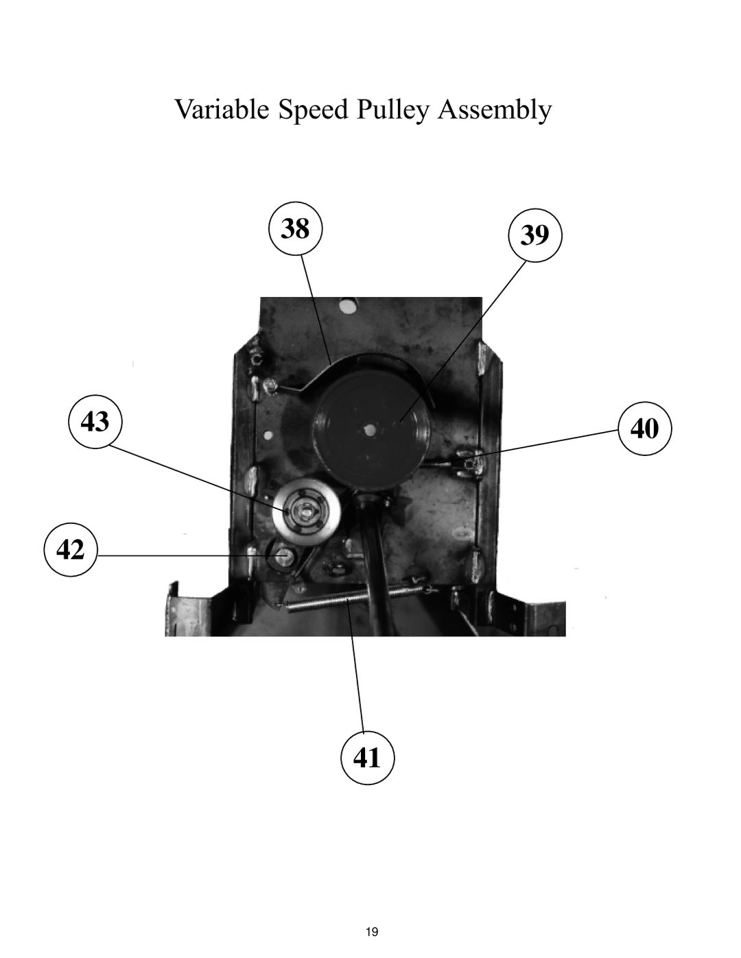 Swisher 97-056001, AZ Series owner manual VariableSpeedPulleyAssembly 