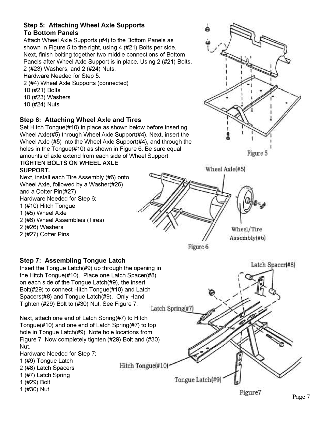 Swisher FC-10 owner manual Attaching Wheel Axle Supports To Bottom Panels 