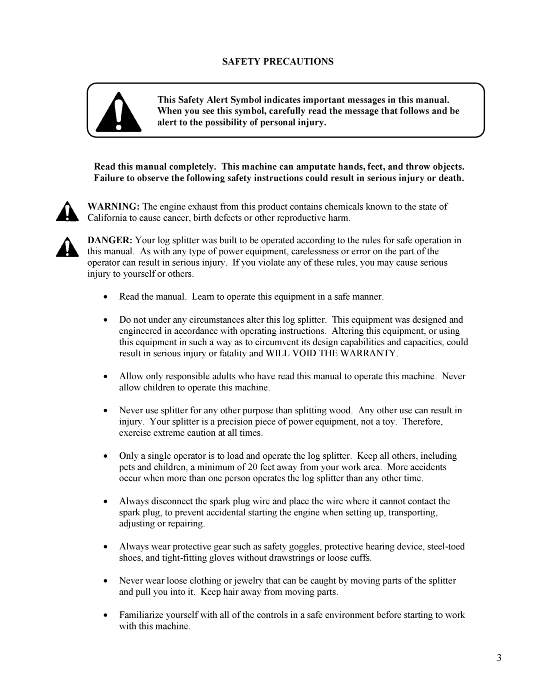 Swisher LS67528S owner manual Safety Precautions 