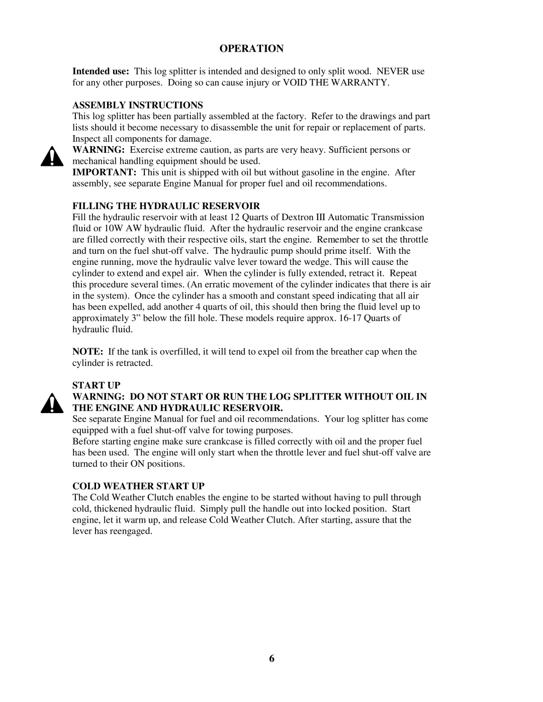 Swisher LS728, LS722, LS10528 manual Operation, Assemblyinstructions 