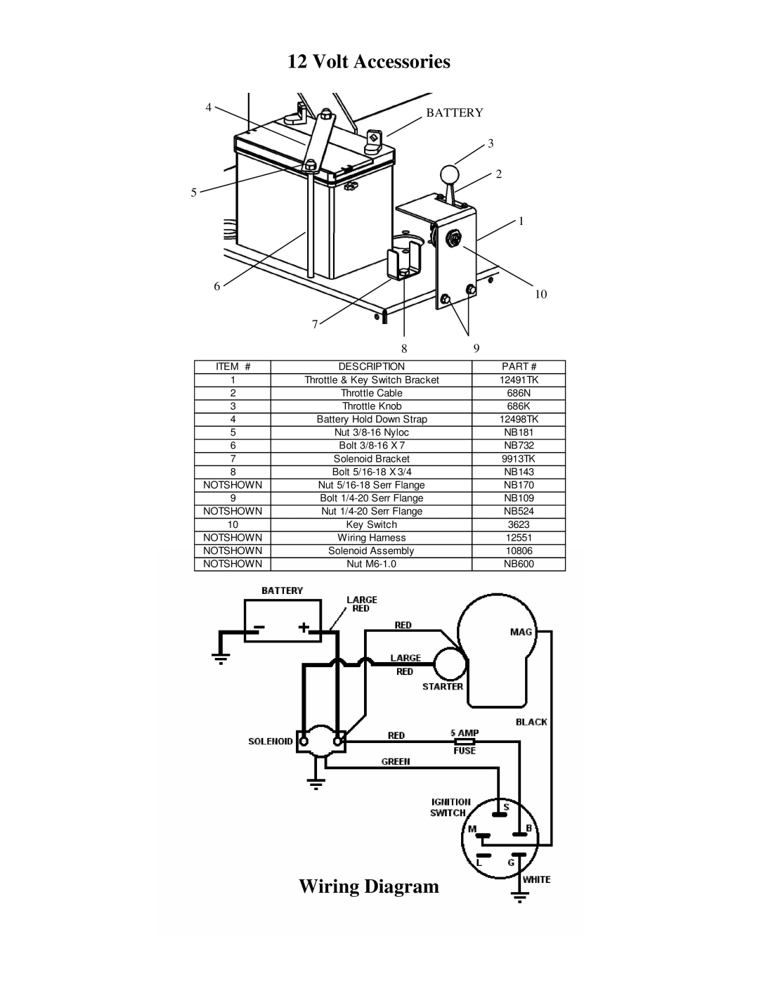 Swisher LS728H, LS722H, LS12534H12V, LS10528H manual WiringDiagram 