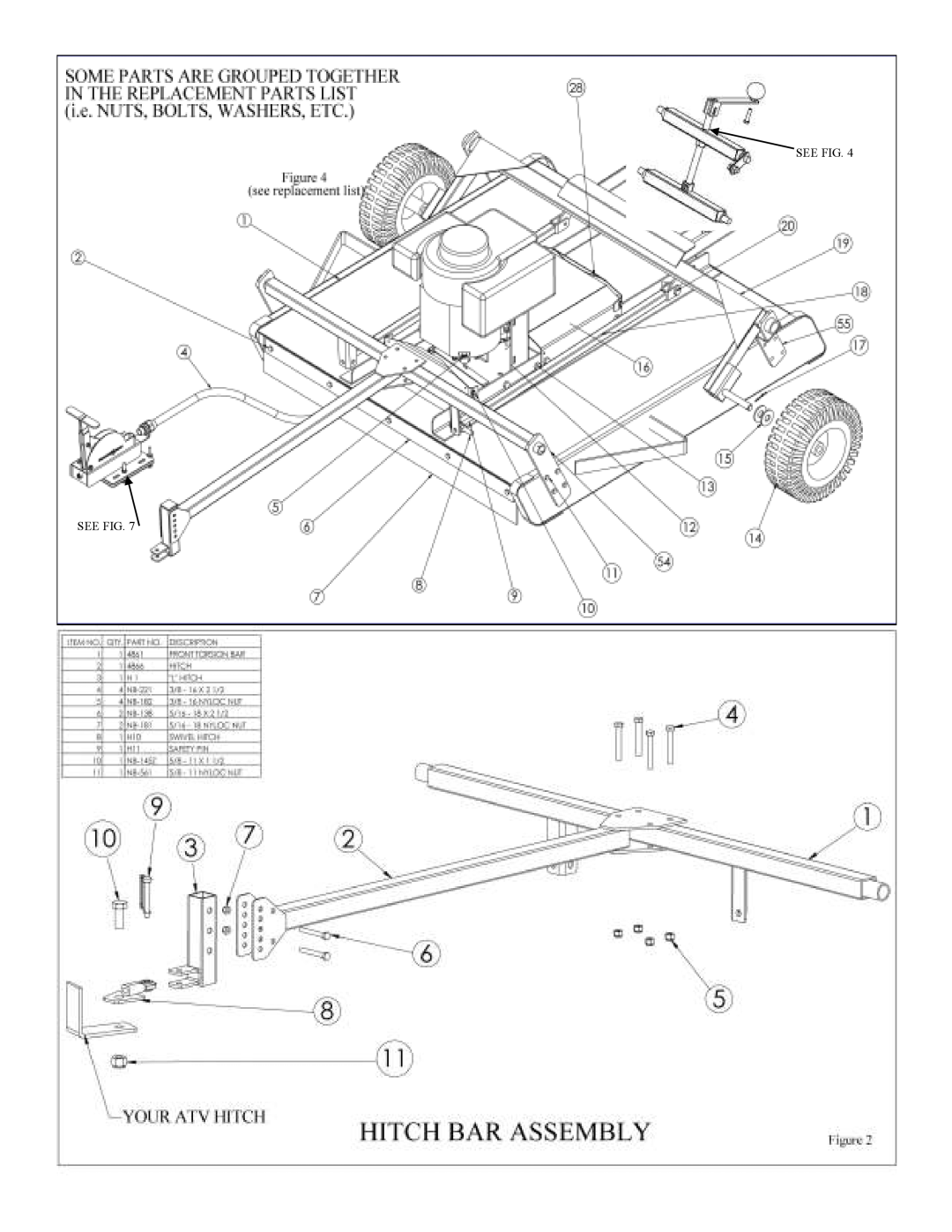 Swisher RTB105441, RT800441, RT105441, POL10544HD owner manual See Fig See Fig 