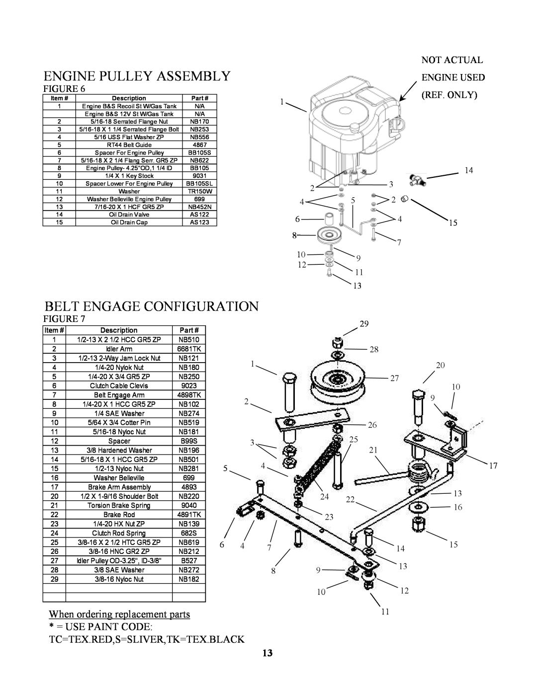 Swisher RTB105441, POLB10544HD, RTB1254412V Engine Pulley Assembly, Belt Engage Configuration, Not Actual, Ref. Only 
