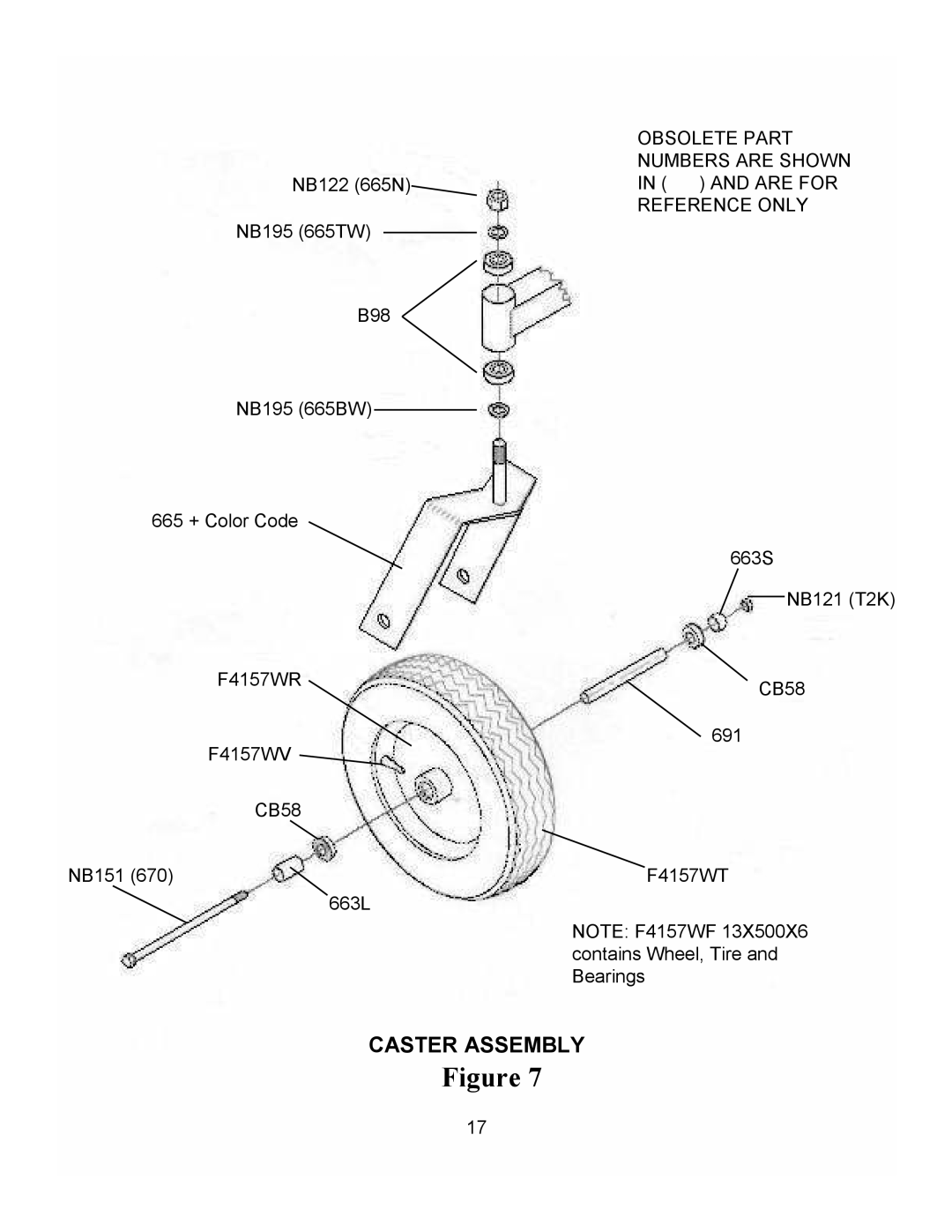 Swisher T1360, T1260, T1260, T1360 owner manual NB122 665N NB195 665TW B98 NB195 665BW 665 + Color Code 