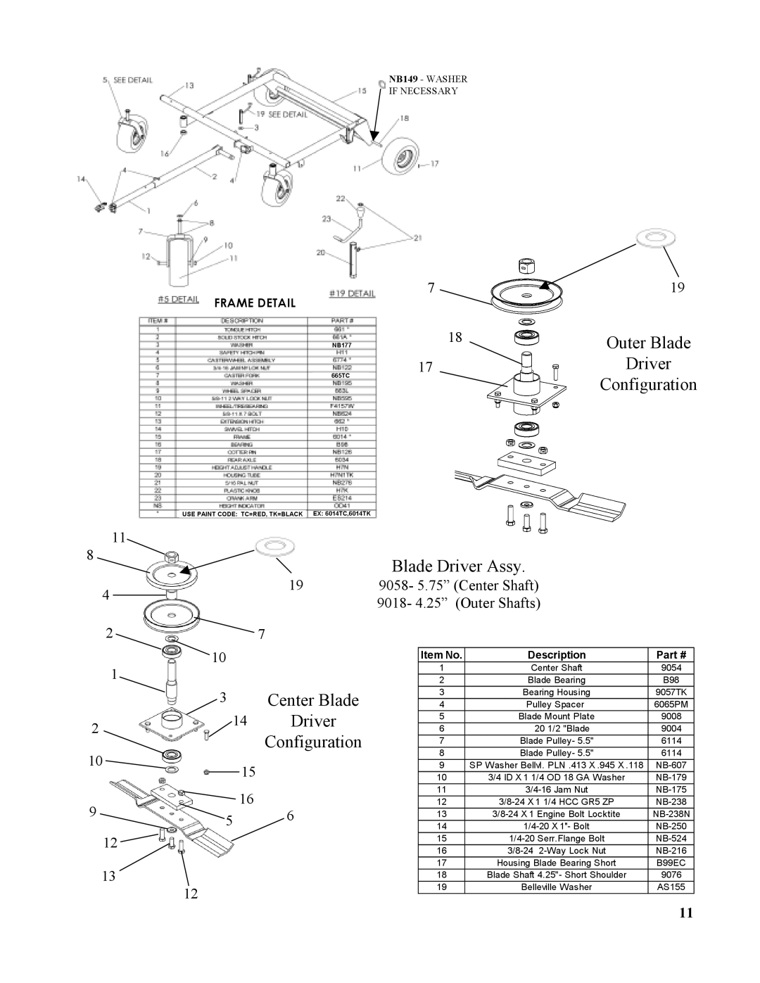 Swisher T1360T, T1360B1, T1360T, T1360H, T1360K, T13560, RK1360, T14560, T17560 owner manual Outer Blade 