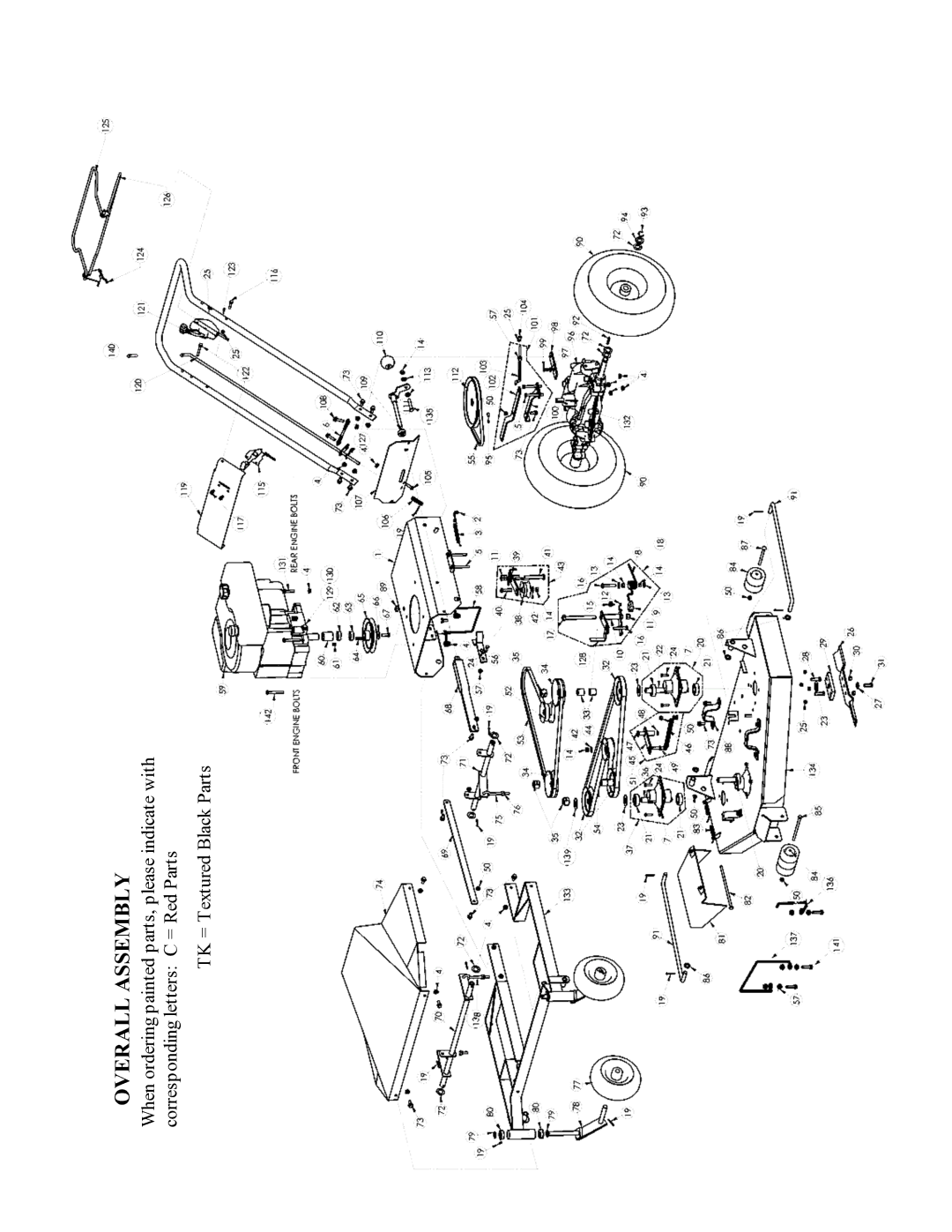 Swisher WB11542F owner manual Overall Assembly 