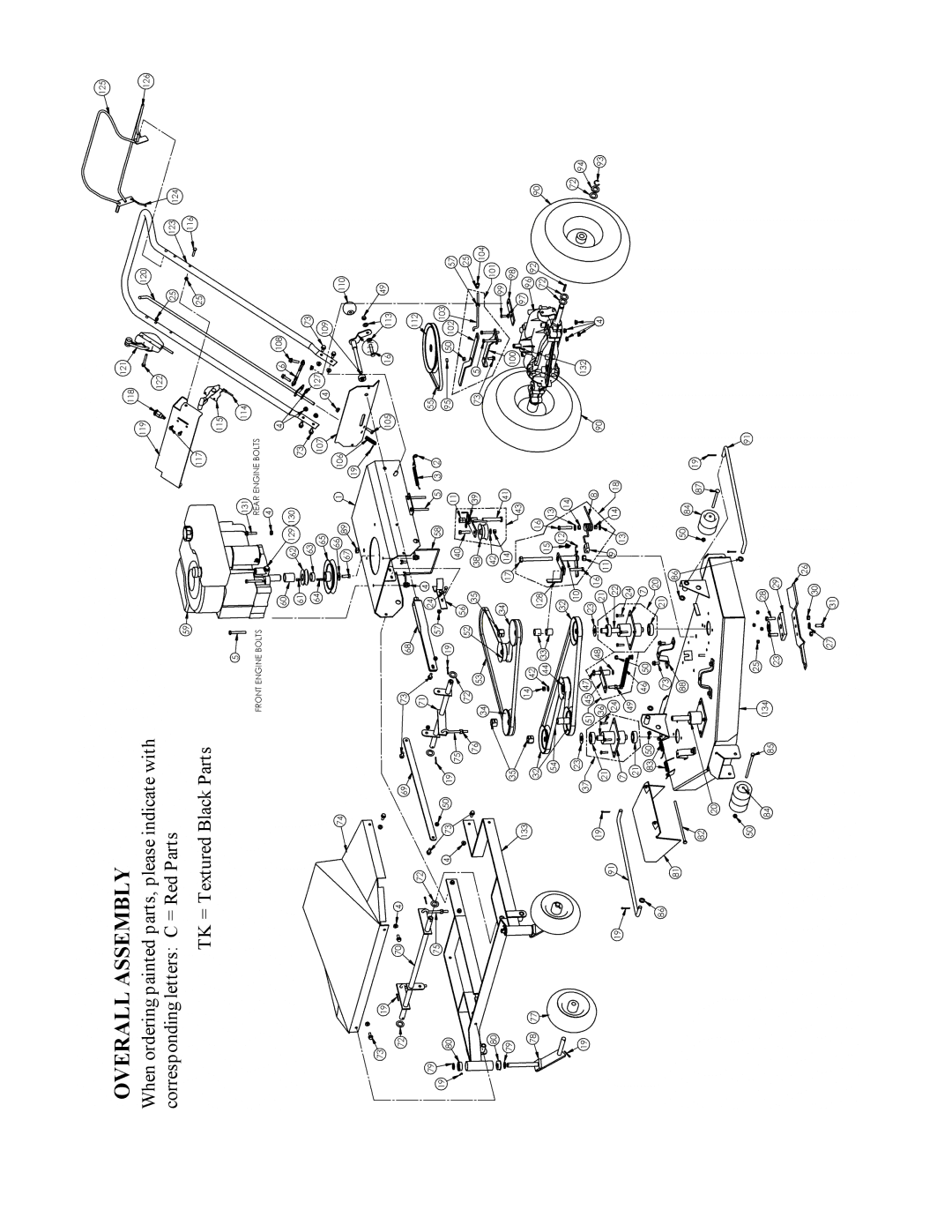 Swisher WB942 owner manual Overall Assembly 