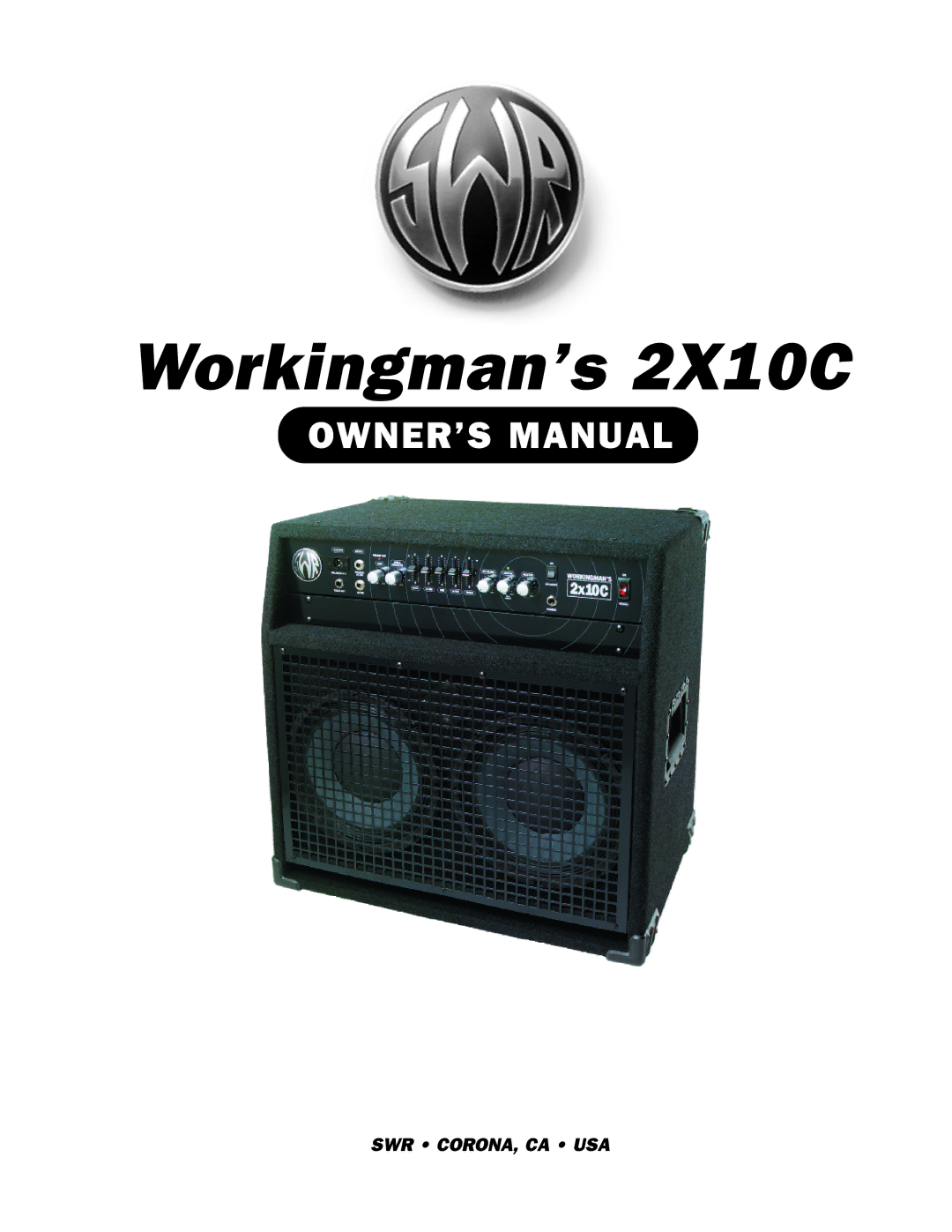 SWR Sound owner manual Workingman’s 2X10C 