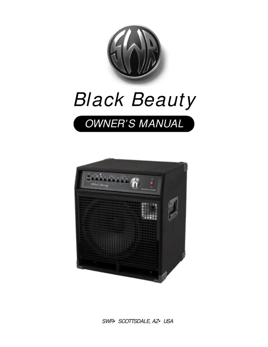 SWR Sound Bass Combo Amplifier owner manual Black Beauty 