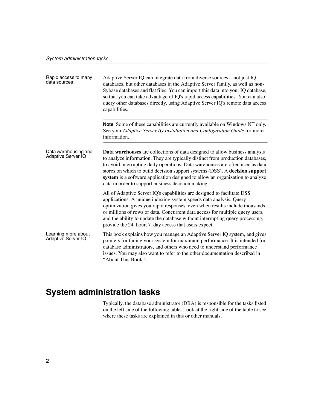 Sybase 12.4.2 manual System administration tasks 