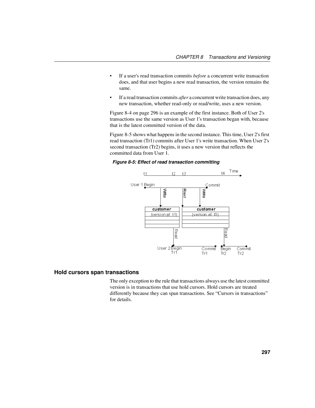 Sybase 12.4.2 manual Hold cursors span transactions, 297 