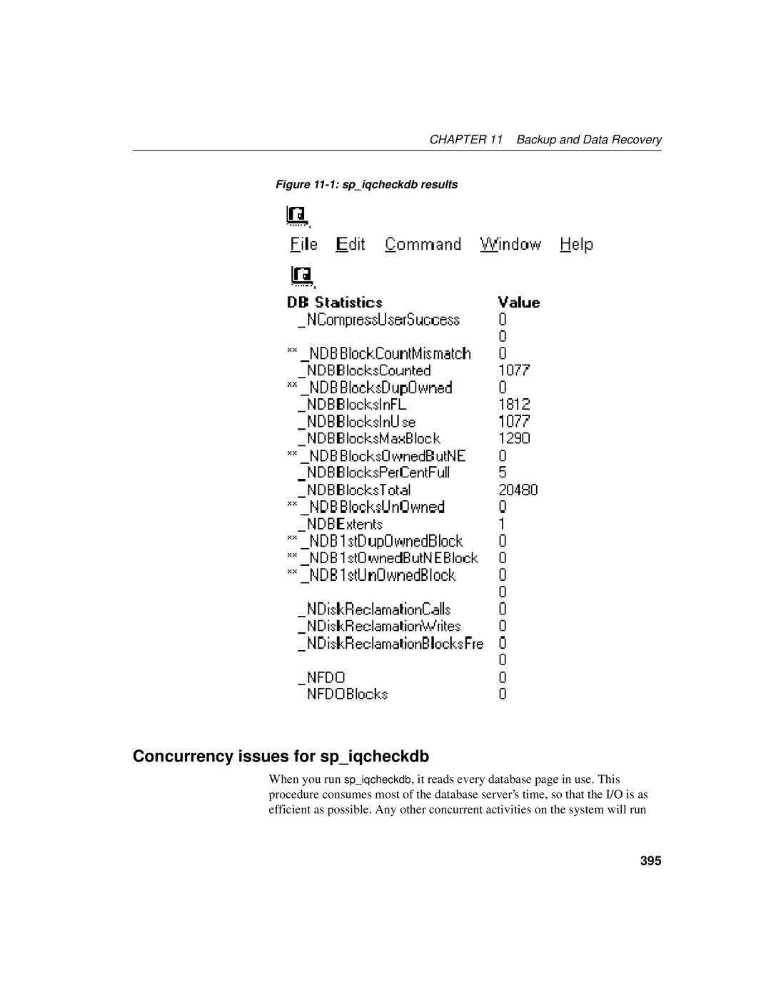 Sybase 12.4.2 manual Concurrency issues for spiqcheckdb, 395 