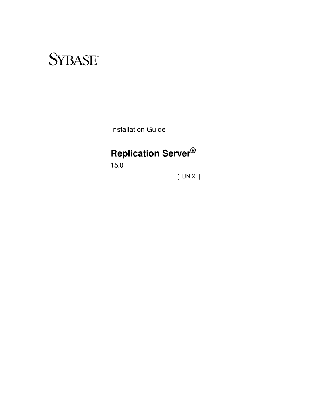 Sybase 15 manual Replication Server 