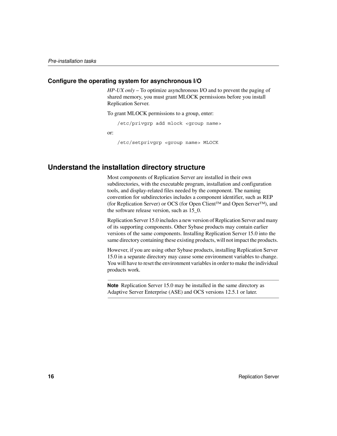 Sybase 15 manual Understand the installation directory structure, Configure the operating system for asynchronous I/O 