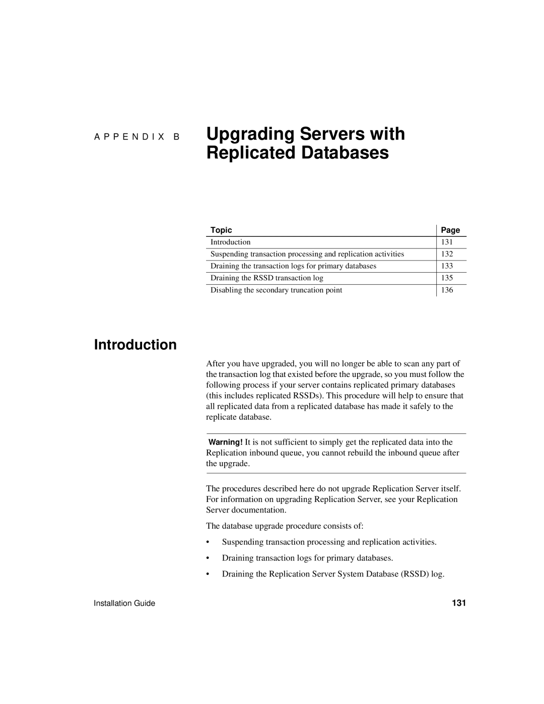 Sybase 15.0.2 manual Introduction, 131 