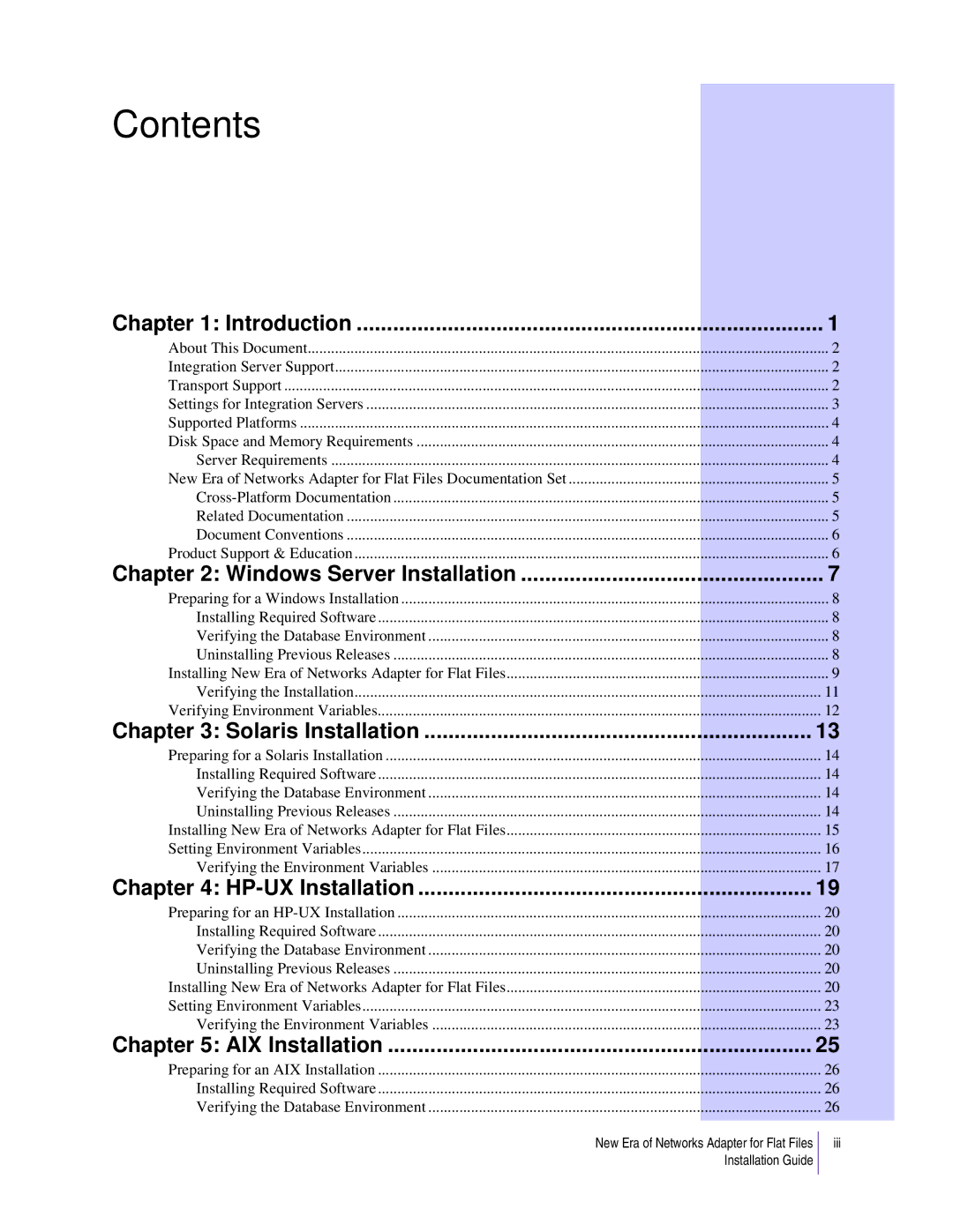 Sybase 3.8 manual Contents 