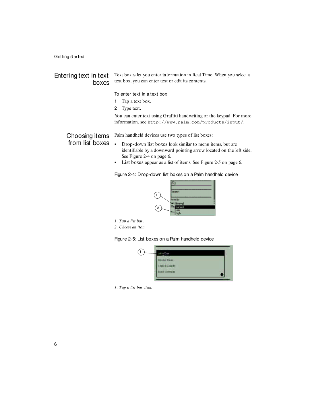 Sybase 4.1 manual Tap a list box Choose an item, Tap a list box item 